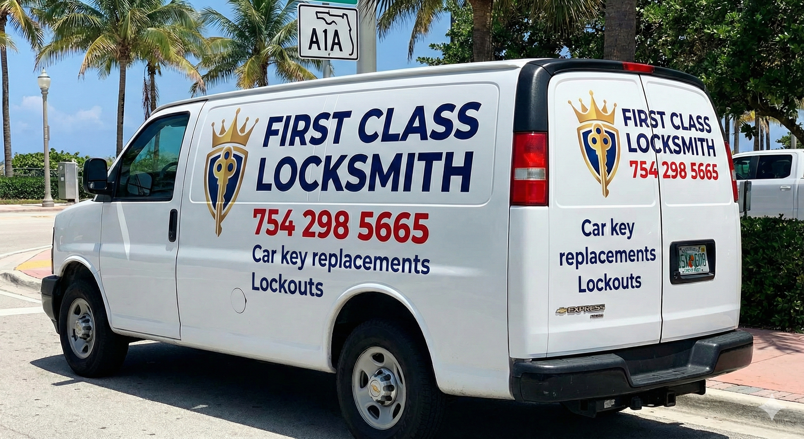 Mobile Locksmith Van for Car Key Replacement in Aventura and Hollywood